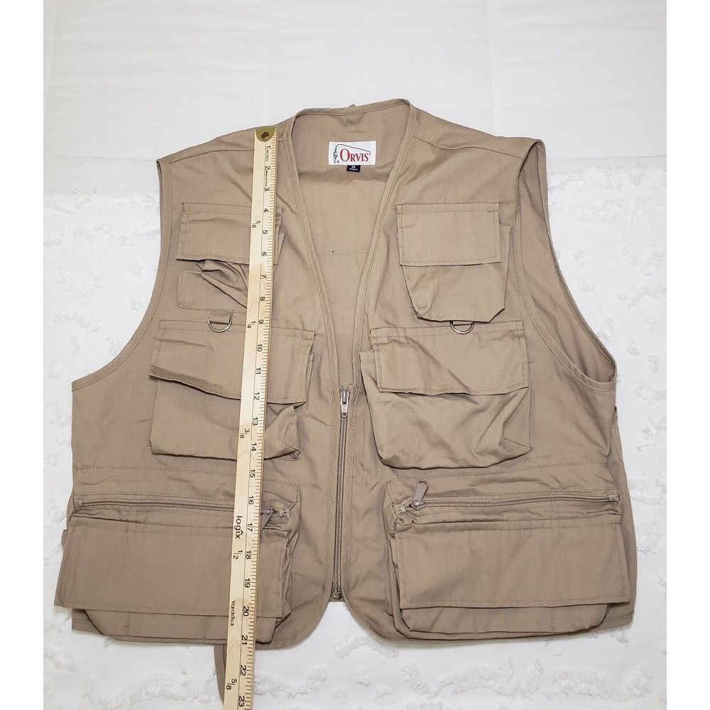 Vintage Orvis Vest Fly Fishing Tackle Bird Hunting Mens Med Game Rear Pouch - Picture 2 of 6